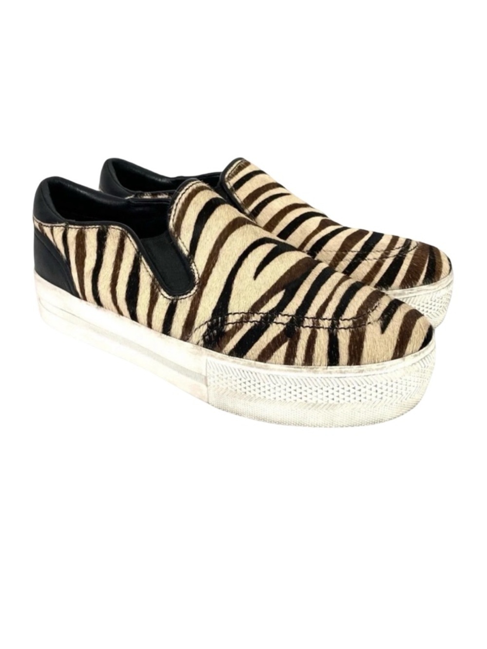 Ash Zebra Print Sneakers Womens Size 7.5 - 8 Jungle Animal Print Shoes Slip Ons